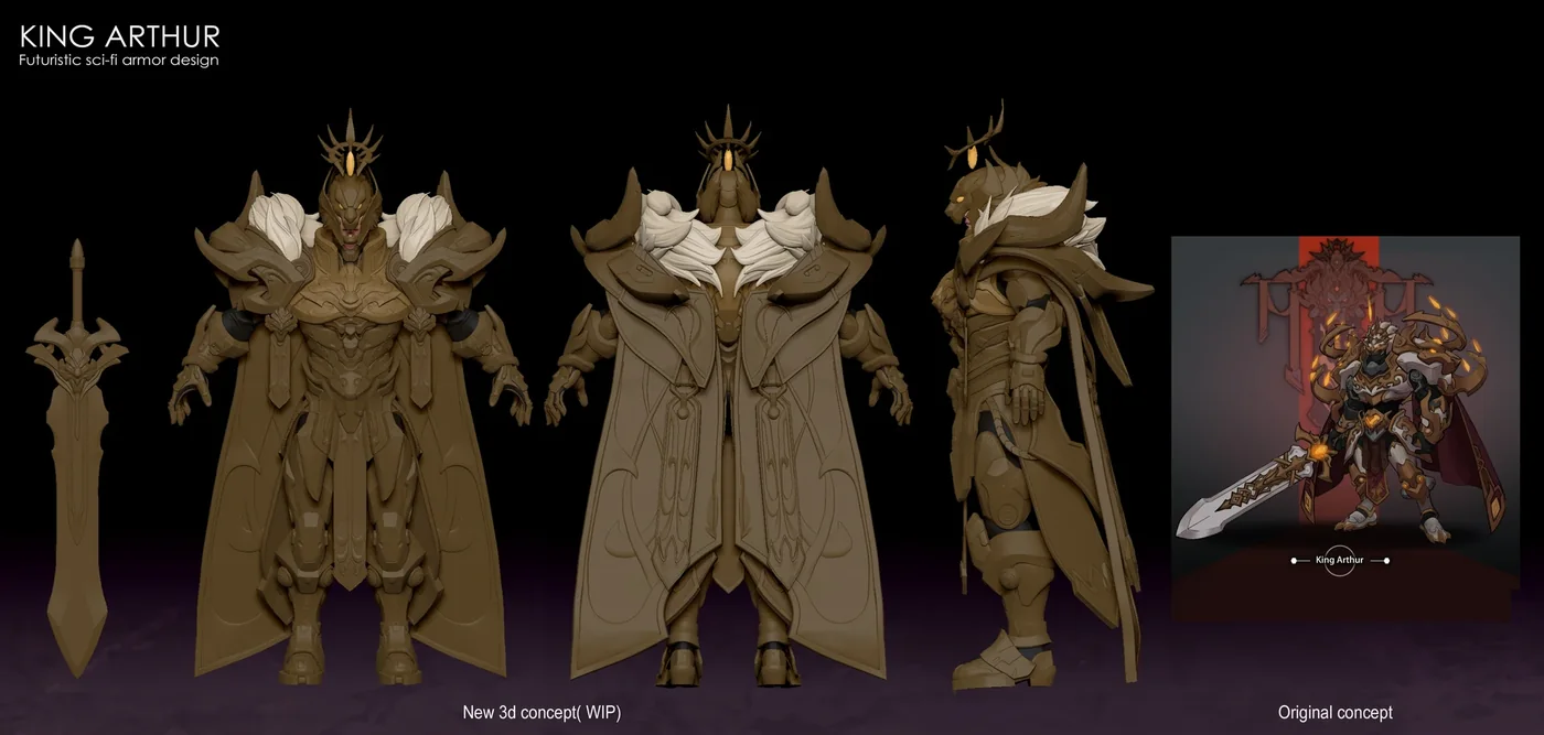 King Arthur — futuristic sci-fi armor design